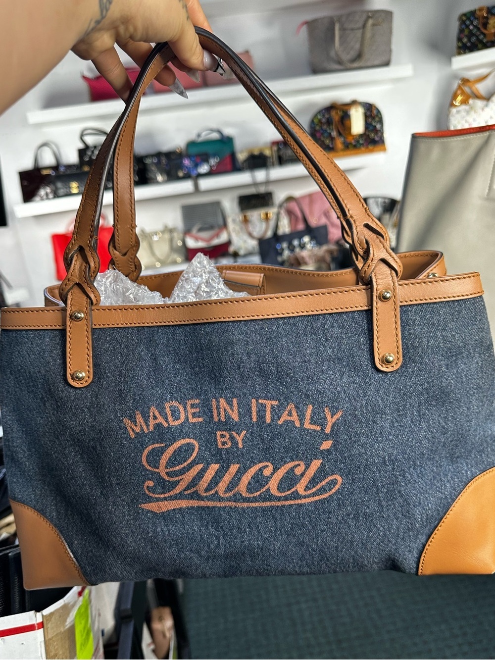 Gucci Denim Tote